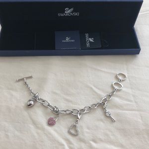Swarovski key and heart bracelet